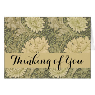 Cartão William Morris Chrysanthemum Sage Flower