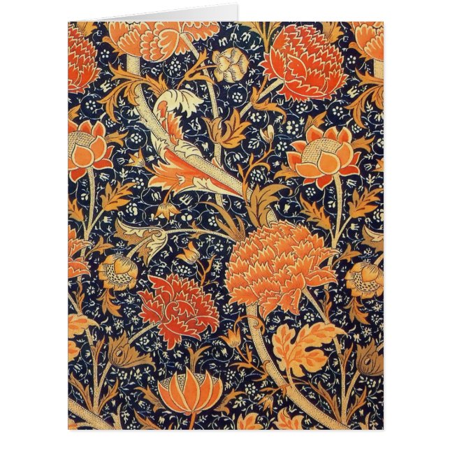 Cartão William Morris Cray Floral Art Nouveau Pattern (Frente)