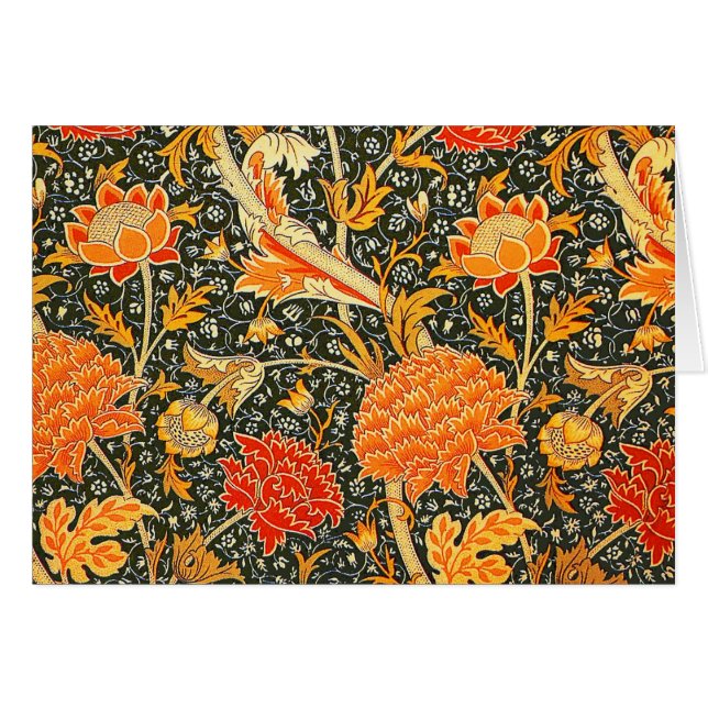 Cartão William Morris Cray Wallpaper Pattern (Frente Horizontal)