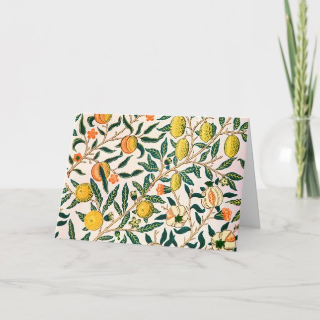 Cartão William Morris Fruta E Pomegranato (Frente)