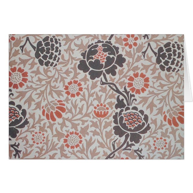 Cartão William Morris Grafton Botanic Art Design (Frente Horizontal)