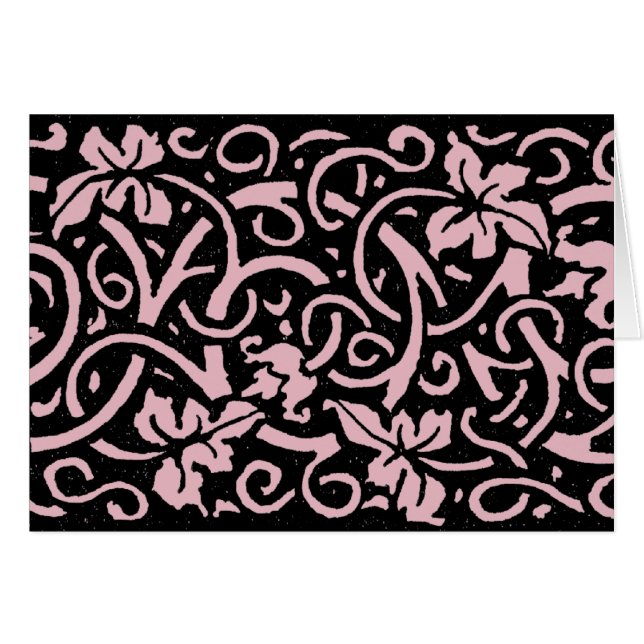 Cartão William Morris Grapevine Vine Leaf Patterno (Frente Horizontal)