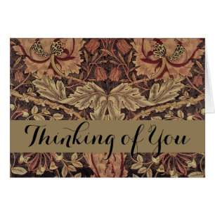 Cartão William Morris Honeysuckle Arte clássica em inglês