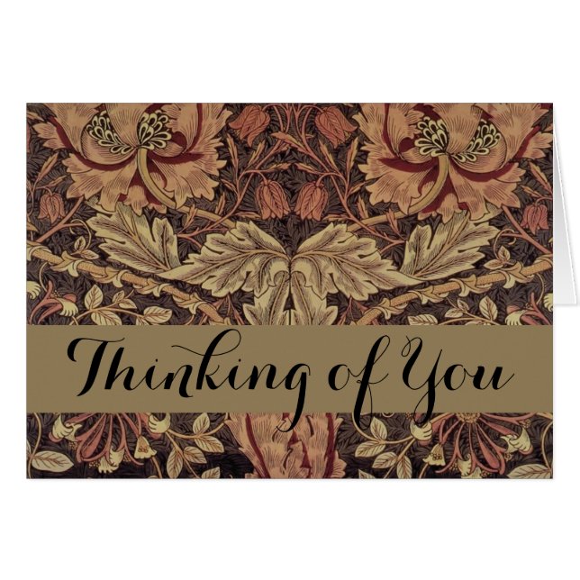 Cartão William Morris Honeysuckle Arte clássica em inglês (Frente Horizontal)