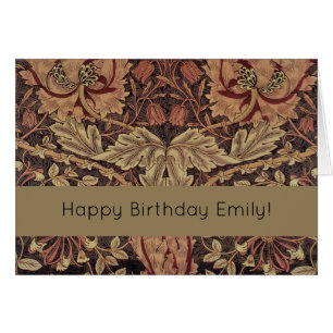 Cartão William Morris Honeysuckle English Floral Design