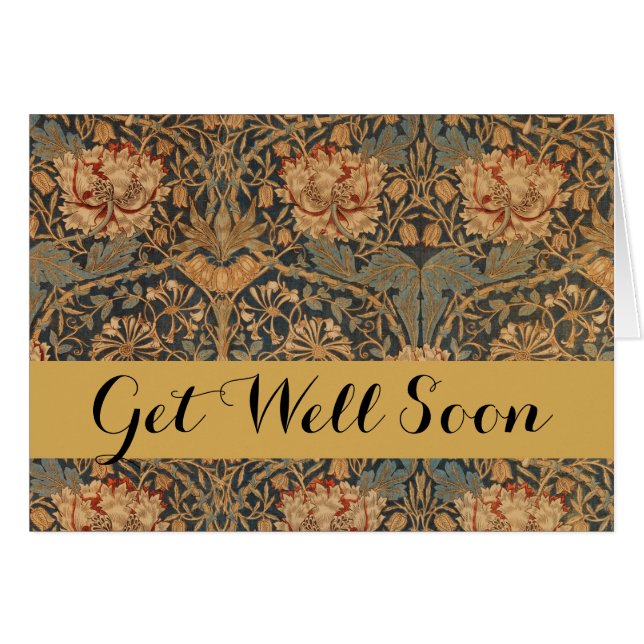 Cartão William Morris Honeysuckle Rich Wallpaper (Frente Horizontal)