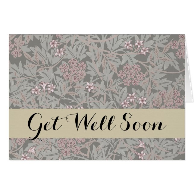 Cartão William Morris Jasmine Flower Pattern (Frente Horizontal)