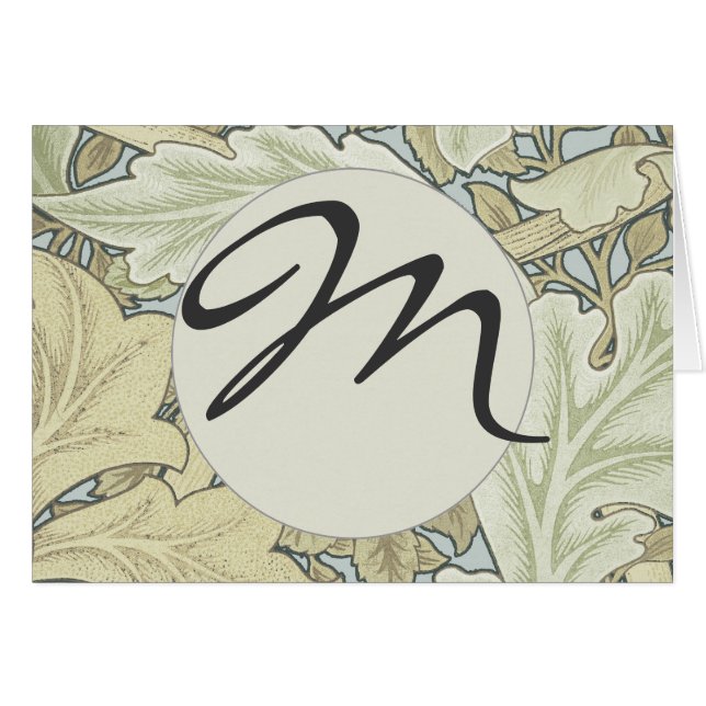 Cartão William Morris Rua James Acanthus Wallpaper (Frente Horizontal)