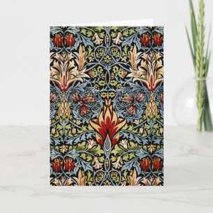 Cartão William Morris Snakeshead Padrão Floral
