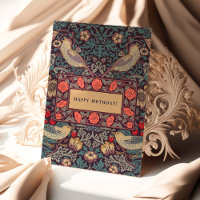 William Morris Strawberry Thef Birthday Card