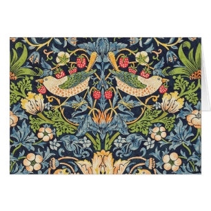 Cartão William Morris Strawberry Thief Floral Pattern