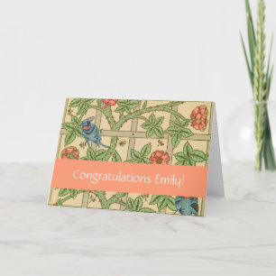 Cartão William Morris Trellis Classic Wallpaper Design