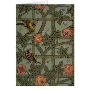 Cartão William Morris Trellis Wallpaper Art