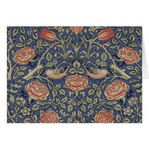 Cartão William Morris Tudor Rosa Wallpaper Trabalho de ar