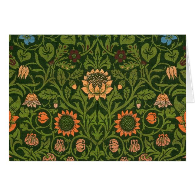 Cartão William Morris Violet e Columbine Art Rug (Frente Horizontal)