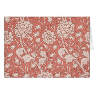 Cartão William Morris Wild Tulip Clássico Design vitorian