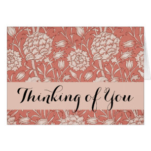 Cartão William Morris Wild Tulip Clássico Design vitorian