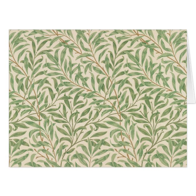 Cartão William Morris Willow Bough Garden Flower Classic (Frente horizontal)