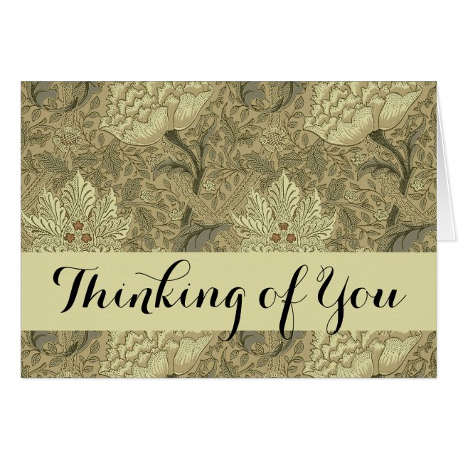 Cartão William Morris Windrush Wallpaper Pattern (Frente Horizontal)