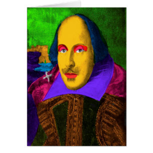 Cartão William Shakespeare Pop Art