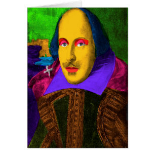 Cartão William Shakespeare Pop Art