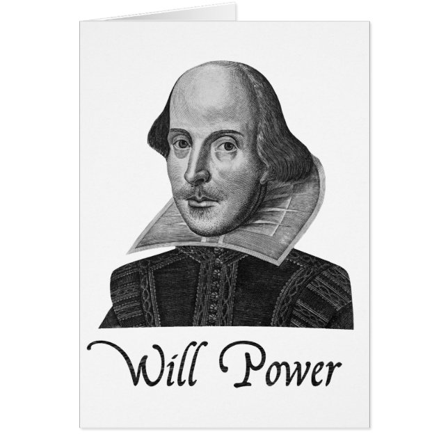 Cartão William Shakespeare Will Power (Frente)