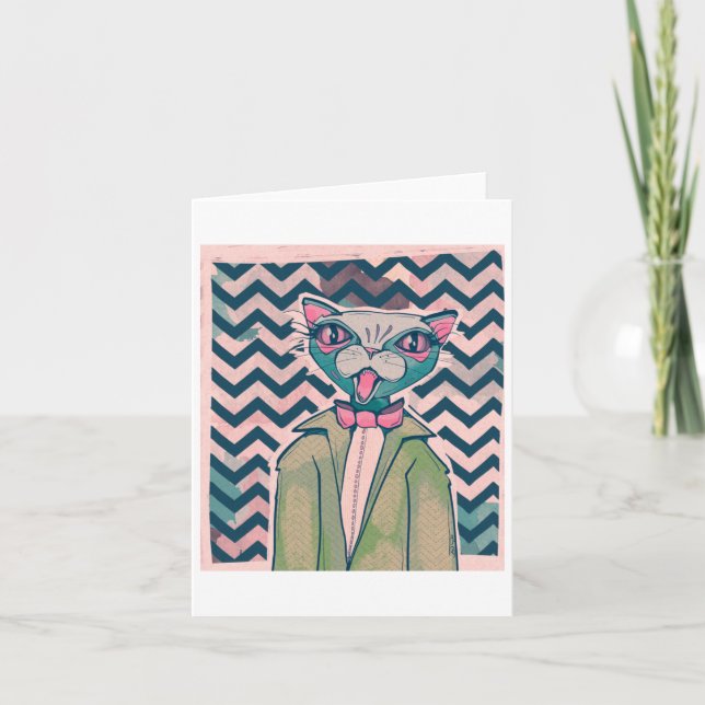 Cartão William The Cat Sticker (Frente)