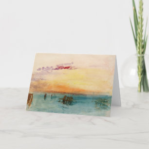 Cartão William Turner - A Lagoa perto de Veneza ao Pôr-do
