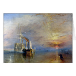 Cartão William Turner: Temeraire rebocou ao último