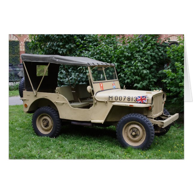 Cartão Willys MB Jeep (Frente Horizontal)