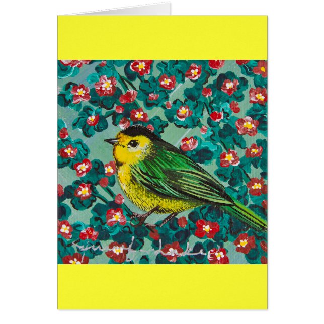 Cartão Wilson's Warbler (Frente)