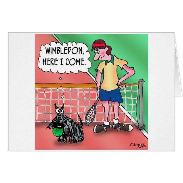 Cartão Wimbledon, aqui eu venho (Frente Horizontal)