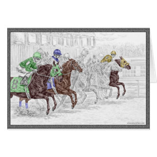 Cartão Win Place Show Race Horses