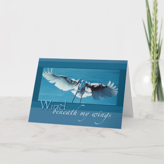 Cartão Wind, beneath my wings Greeting Card (Frente)