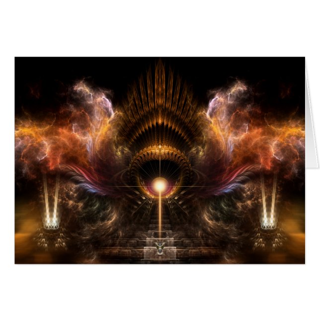 Cartão Wind Storm Fractal Art (Frente Horizontal)