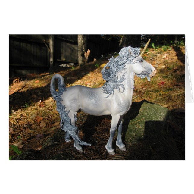 Cartão Windblown Unicorn (Frente Horizontal)