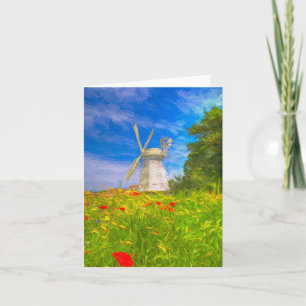 Cartão Windmill Meadow Art