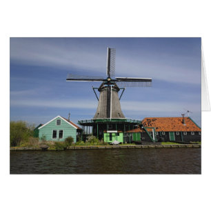 Cartão Windmill, Zaanse Schans, Holland, Países Baixos 3