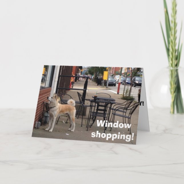 CARTÃO WINDOW SHOPPING "AKITA" SAYS HAPPY BIRTHDAY (Frente)