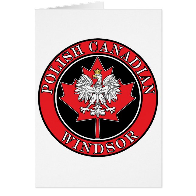 Cartão Windsor Round Polonês Folha (Frente)