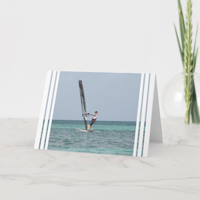 Cartão Windsurfing Basics Greeting Card (Frente)