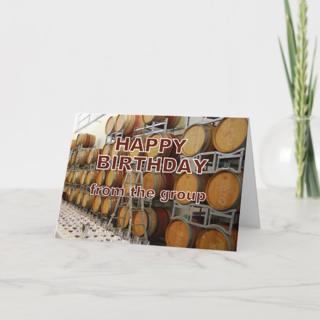 Cartão Winery Happy Birthday From Group (Frente)