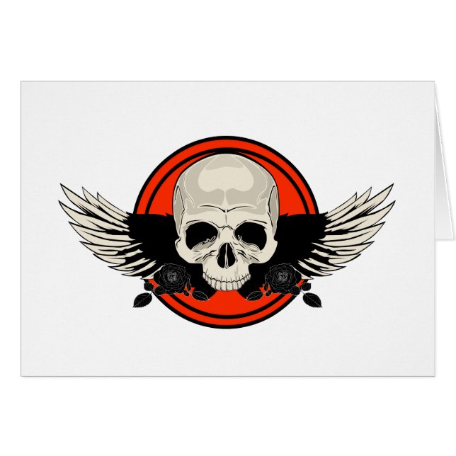 Cartão Wing Skull - LARANJA (Frente Horizontal)
