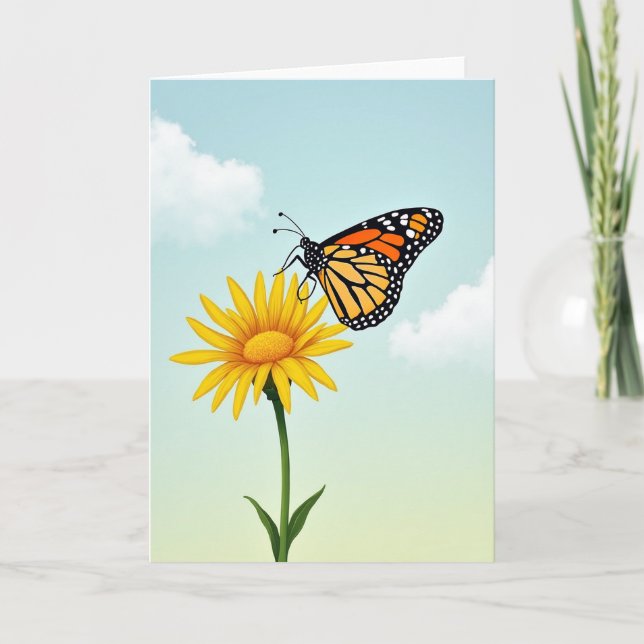 Cartão Winged Insect Floral Mothers Day Card (Frente)