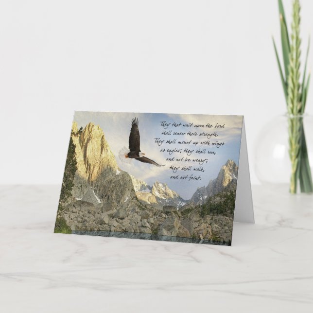 Cartão Wings As Eagles Isaiah 4o:31 (Frente)