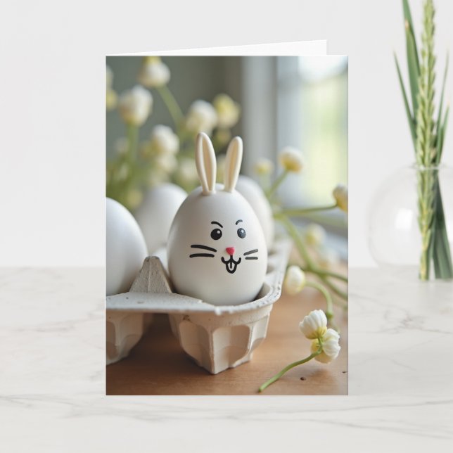 Cartão Winking Egg Springtime Scene Card (Frente)