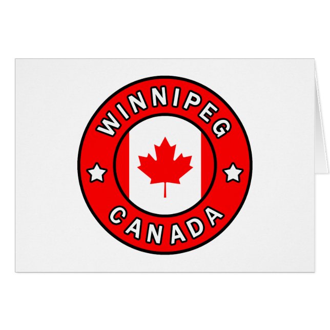 Cartão Winnipeg Canada (Frente Horizontal)
