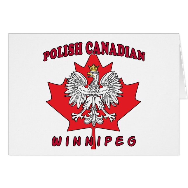 Cartão Winnipeg Polonês Folha (Frente Horizontal)