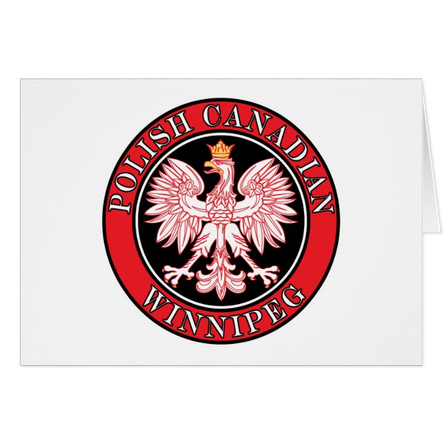 Cartão Winnipeg Polska Eagle Polonês (Frente Horizontal)