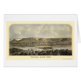 Cartão Winona County, mapa panorâmico do manganês - 1867